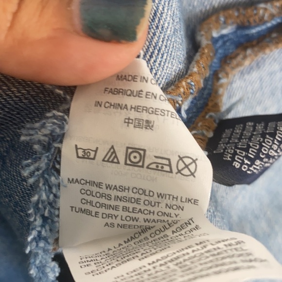 Madewell Women's Denim Mini Skirt Raw Hem 100% Cotton Pockets size 27 - Picture 6 of 7